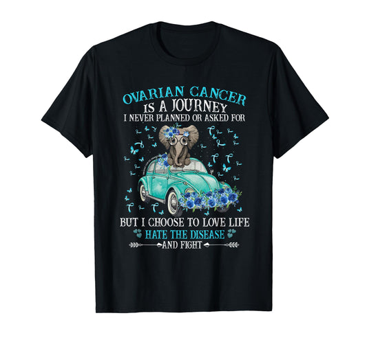 Elephant ovarian cancer, Ovarian awareness T-Shirt