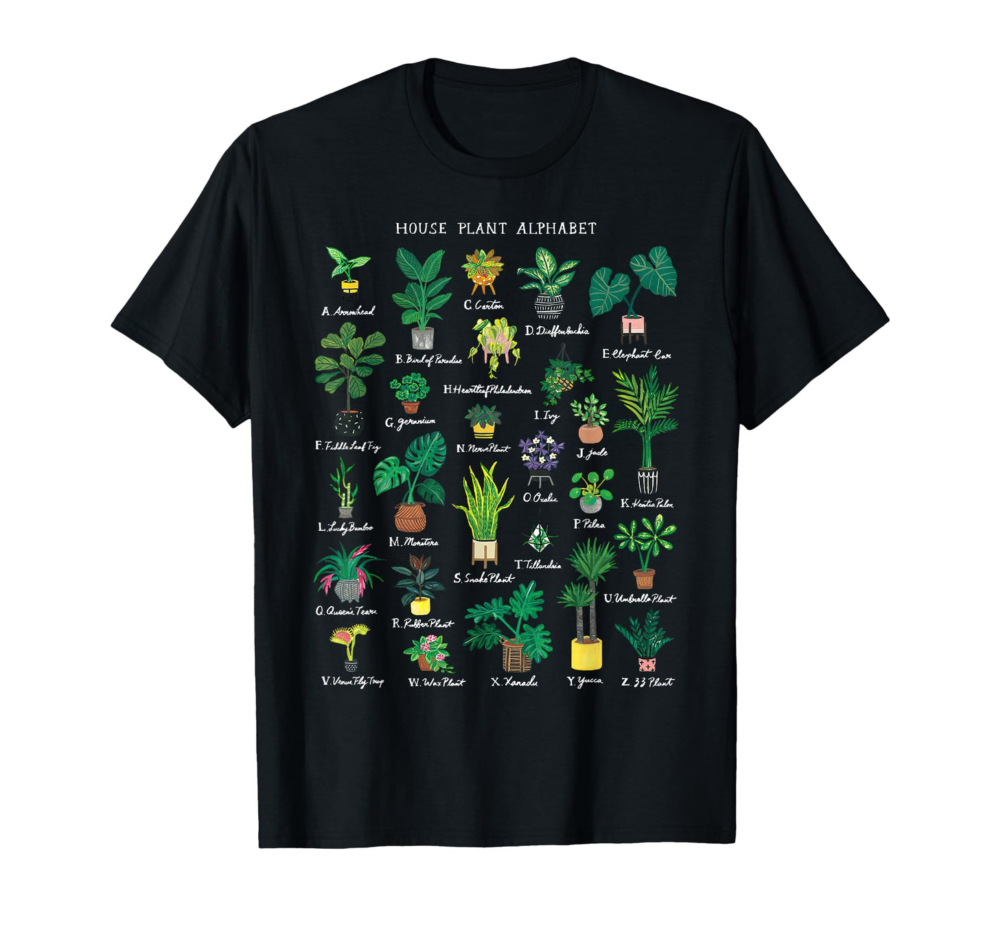 Plant Alphabet Gardener Gardening Plant Lover Women Men T-Shirt