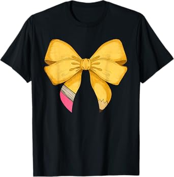 Coquette Bow Teacher Student Back To School Happy First Day T-Shirt