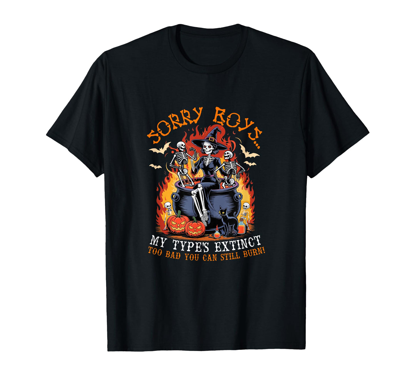 My Type's Extinct Sarcastic Burn Halloween Witch Joke Boys T-Shirt