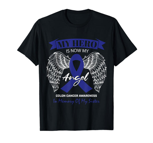 Products Angel In Memory Of My Sister Colon Cancer Awareness T-Shirt