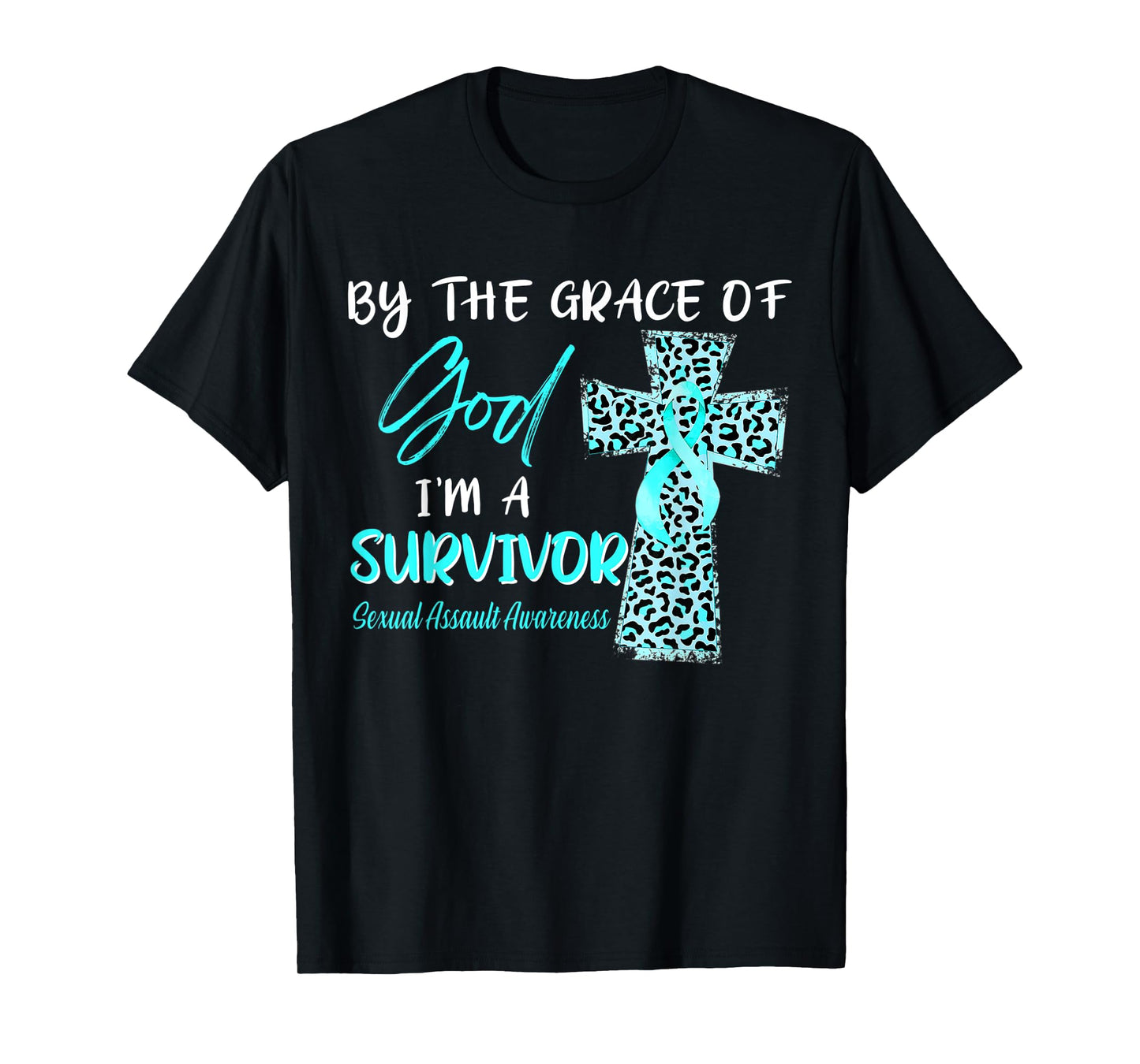 I'm A Survivor Sexual Assault Awareness Teal Ribbon T-Shirt