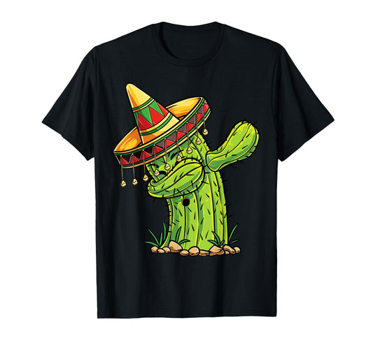 Dabbing Cactus Cinco de Mayo Boys Girls Men Women Mexican T-Shirt