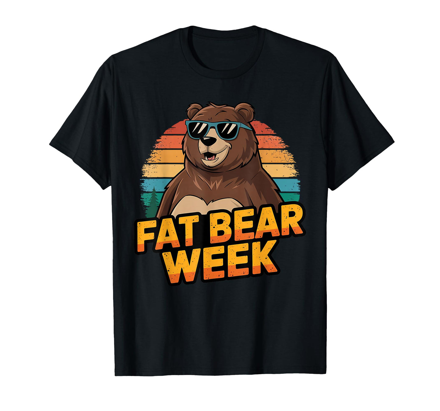 Fat Bear Week Retro Bear Sunglasses Nature Lovers T-Shirt