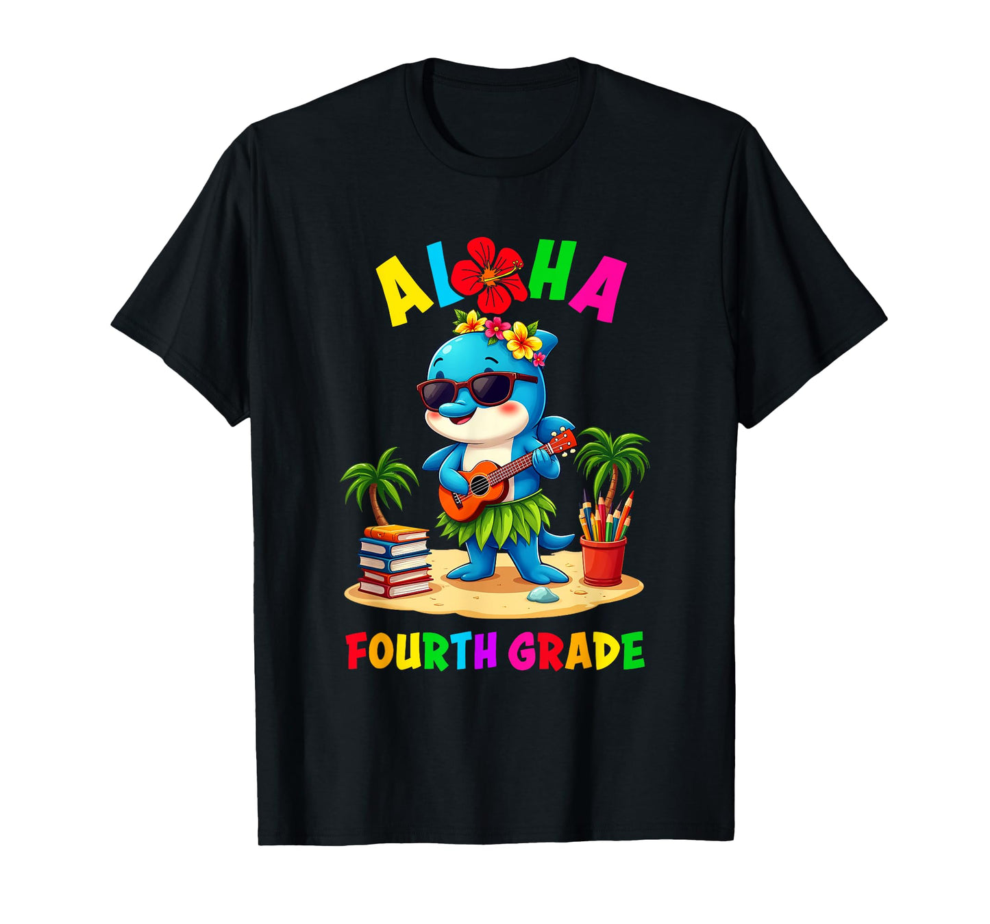 Aloha Fourth Grade Funny Aloha Kids Back To School T-Shirt