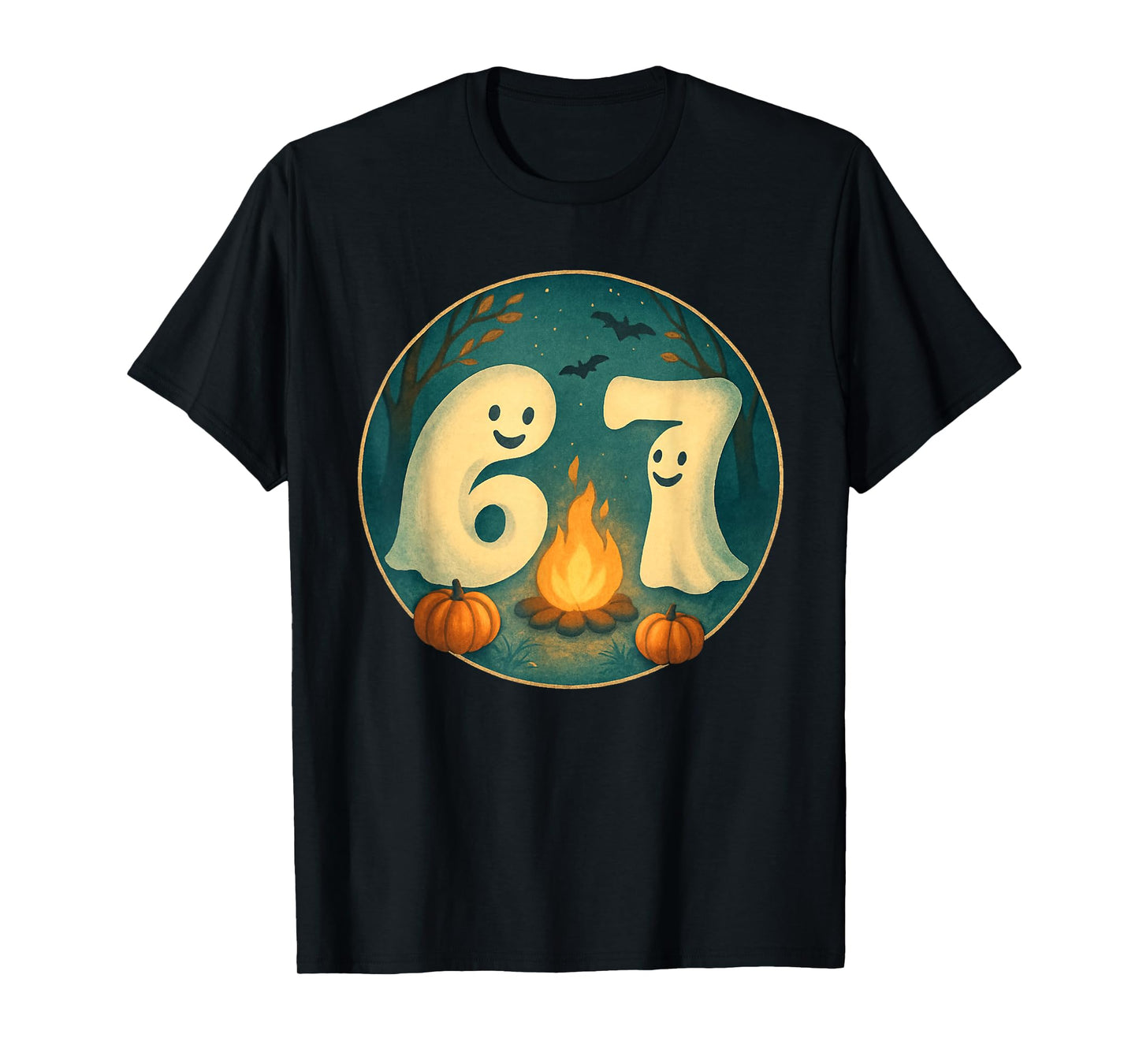 Fun Six Seven 6 7 Meme Design 6 7, Halloween Ghost T-Shirt