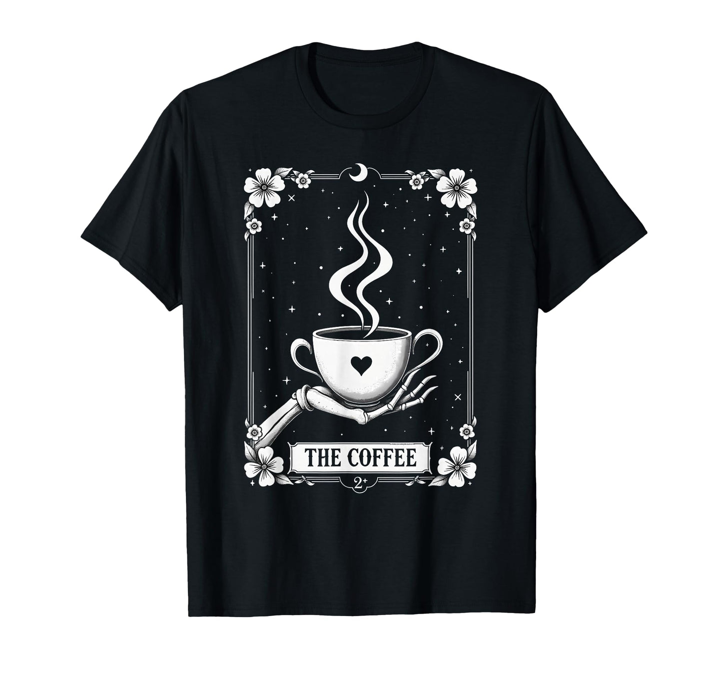 Tarot Card Skeleton The Coffee Halloween T-Shirt
