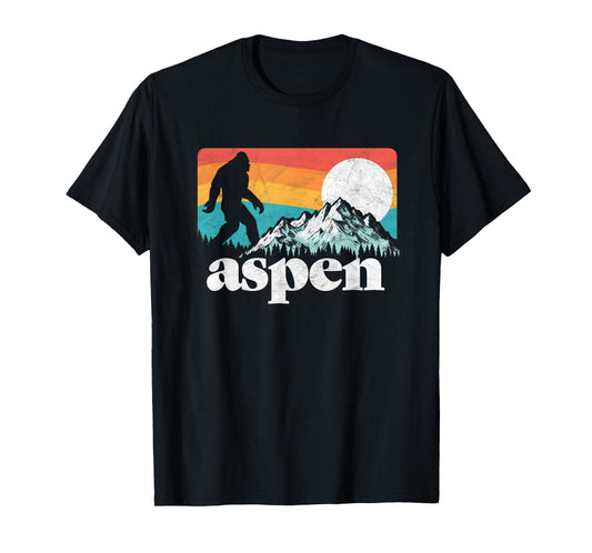 Aspen Colorado Bigfoot Mountains T-Shirt