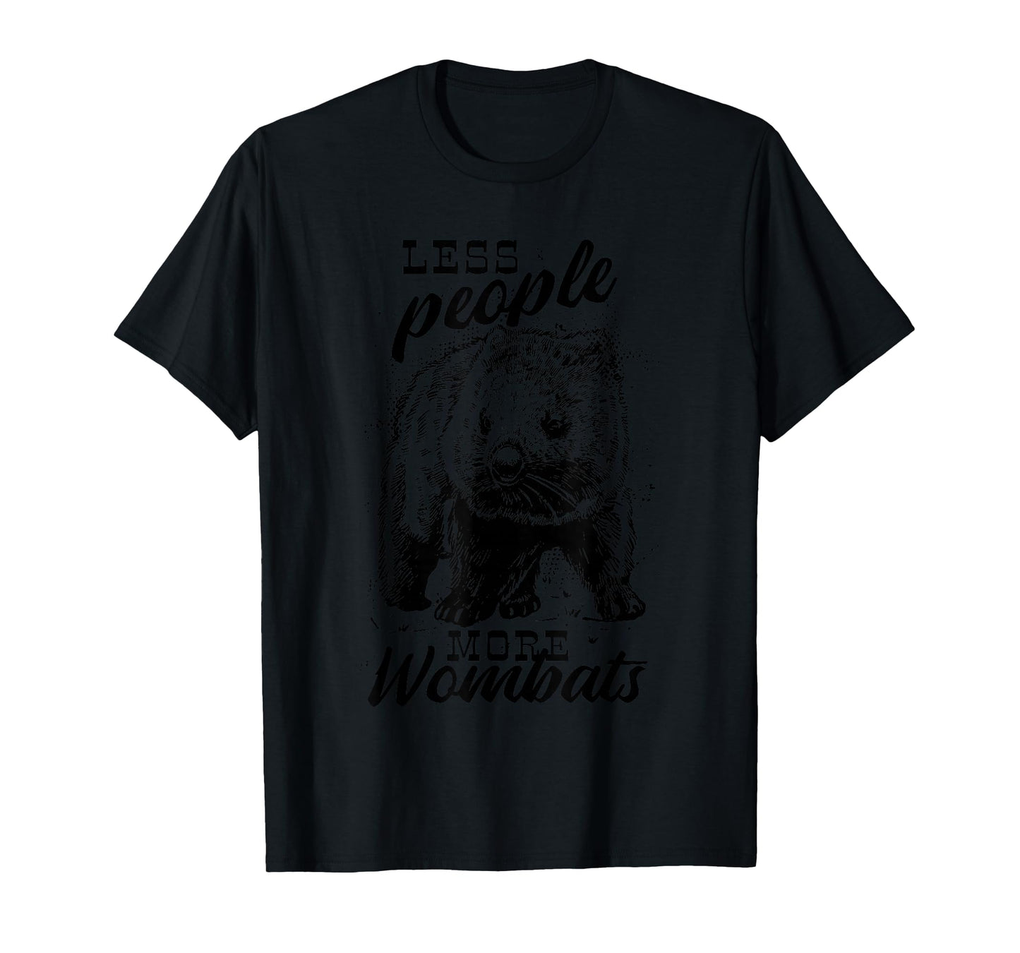 Less People More Wombats Funny T-Shirt