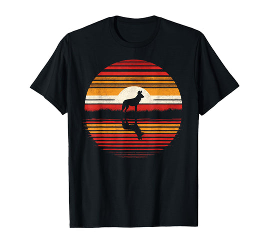 African Wild Dog Sunset Retro Style Safari Vintage 70s T-Shirt