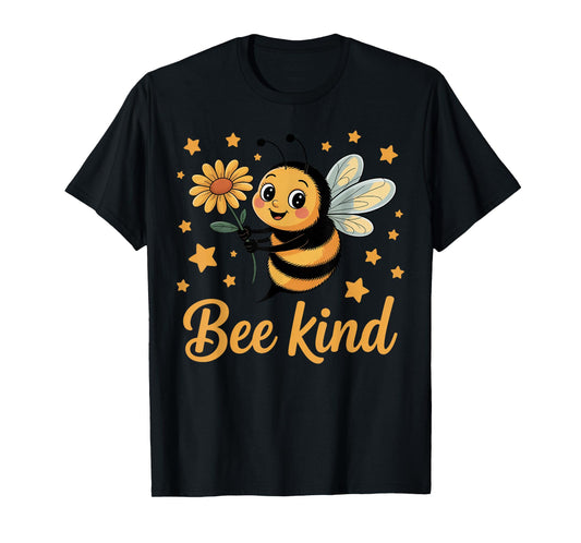 Bee Kind Cute bee with Flower Kindness T-Shirt