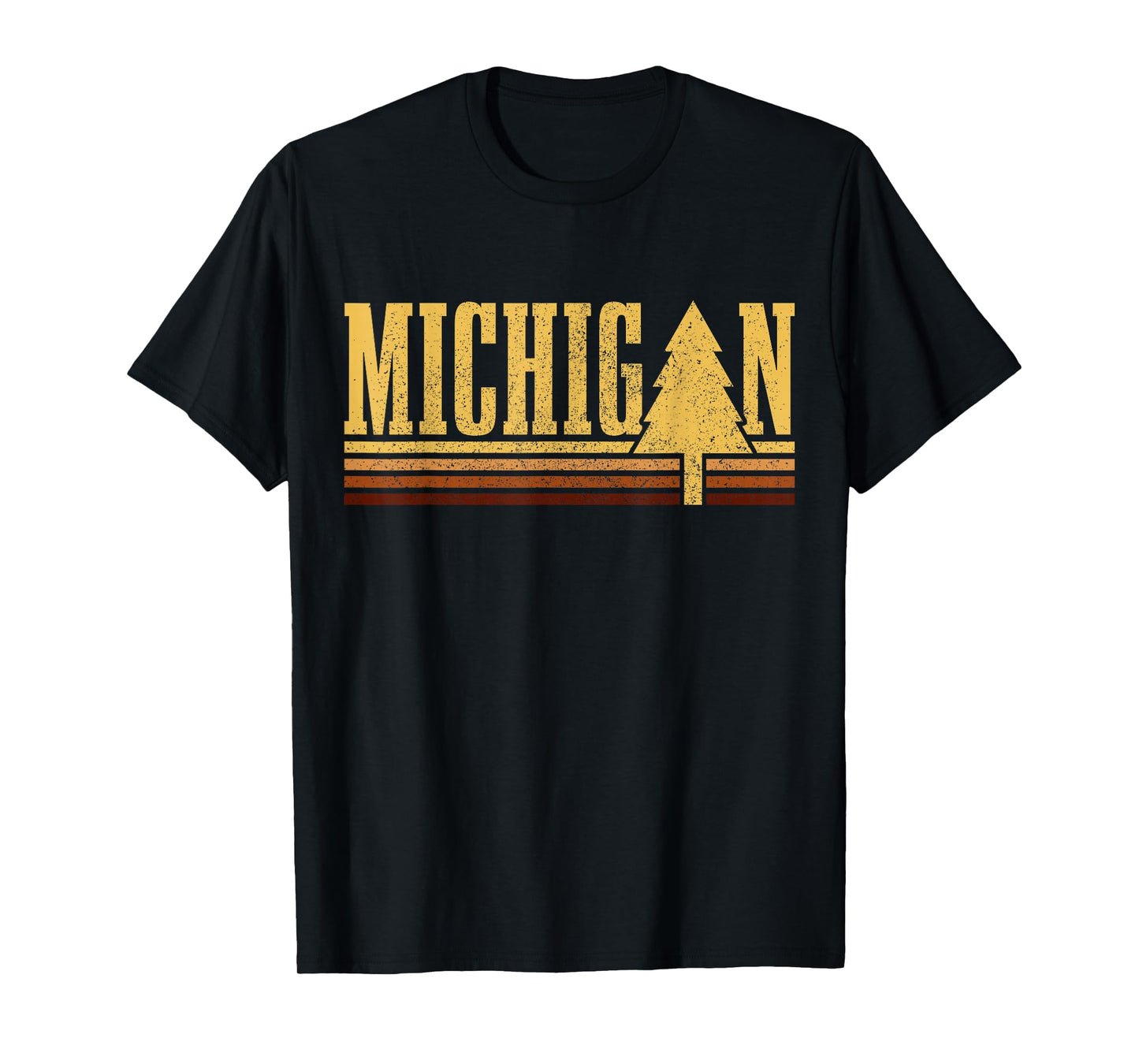 Michigan Vintage Tree State Pride Camping Hiking Michigan T-Shirt