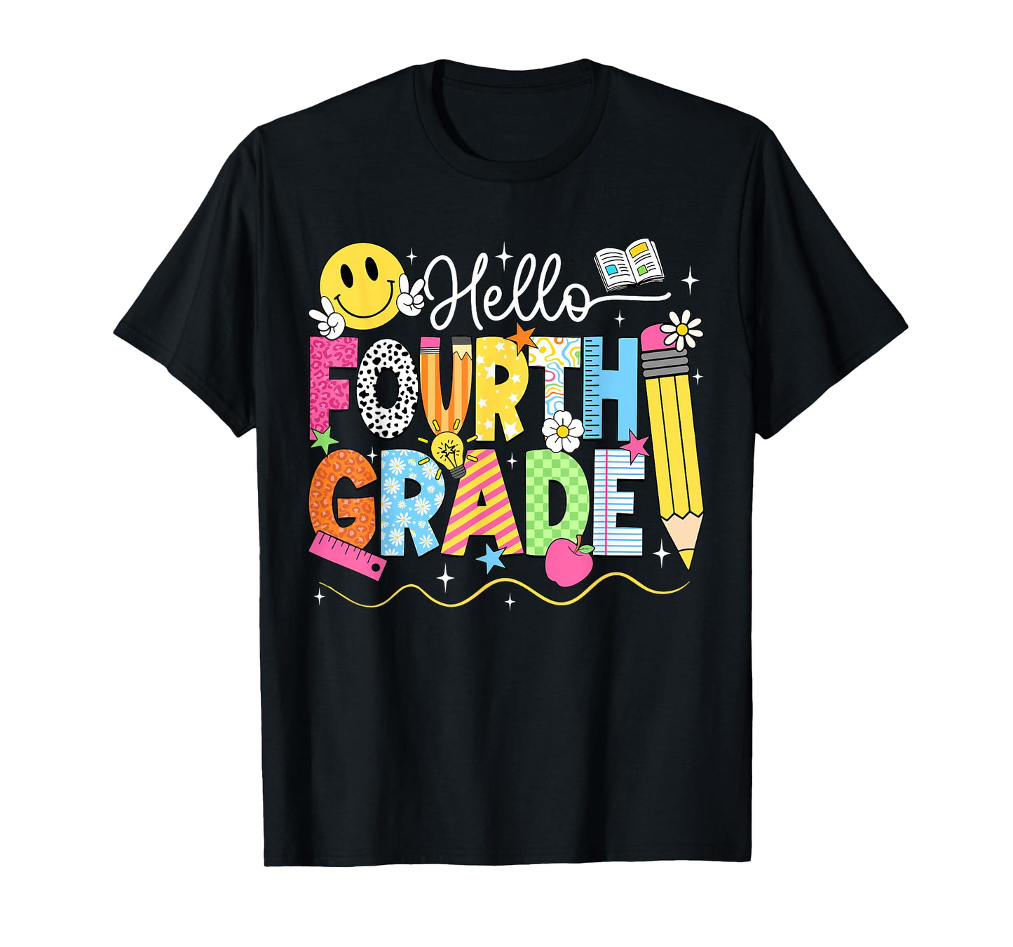 Hello Fourth Grade Team 4th Grade Back To School Teacher Kid T-Shirt