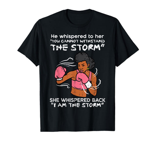 I Am The Storm Black African Woman Breast Cancer Awareness T-Shirt