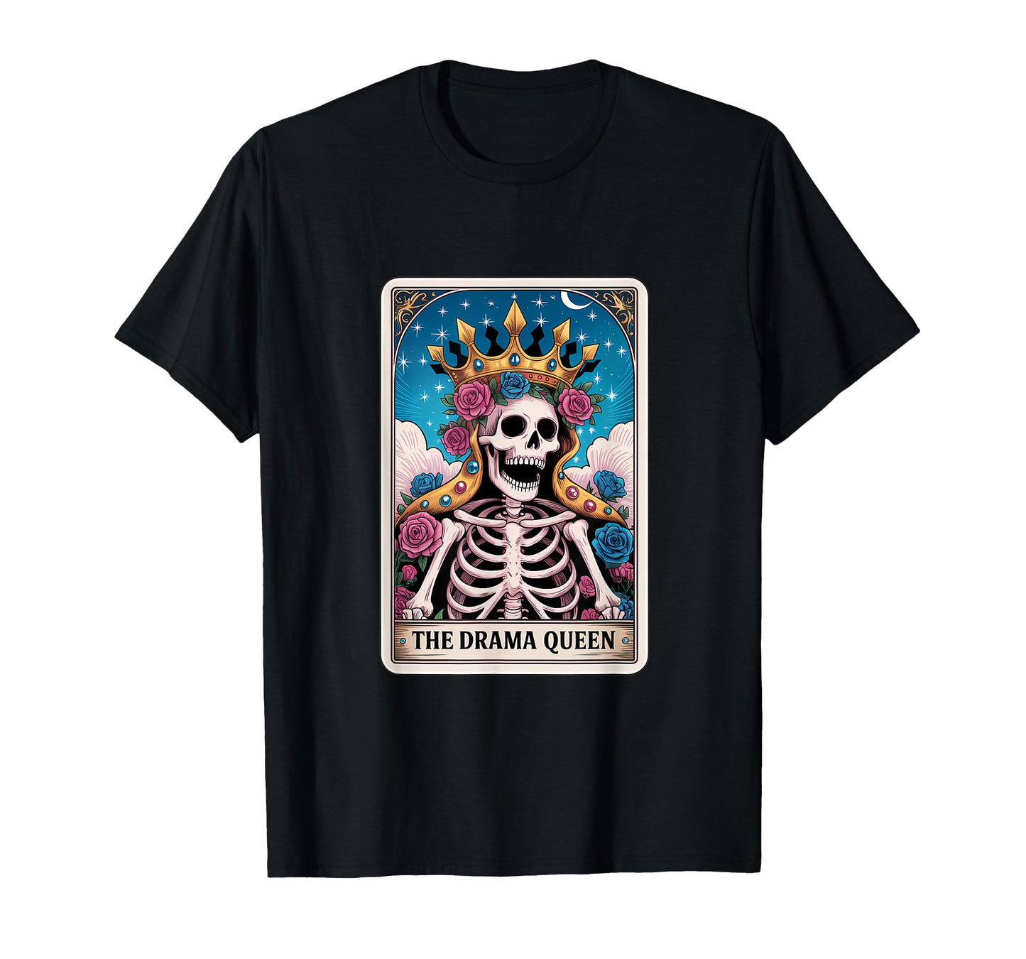 The Drama Queen Skeleton Tarot Design T-Shirt