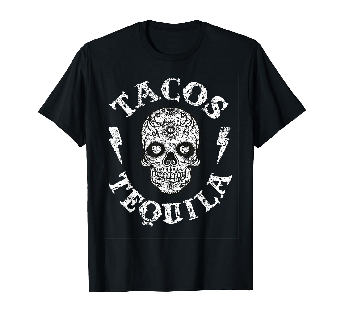 Sugar Skull Tacos & Tequila Shirt Mexican Fun Tee Women T-Shirt