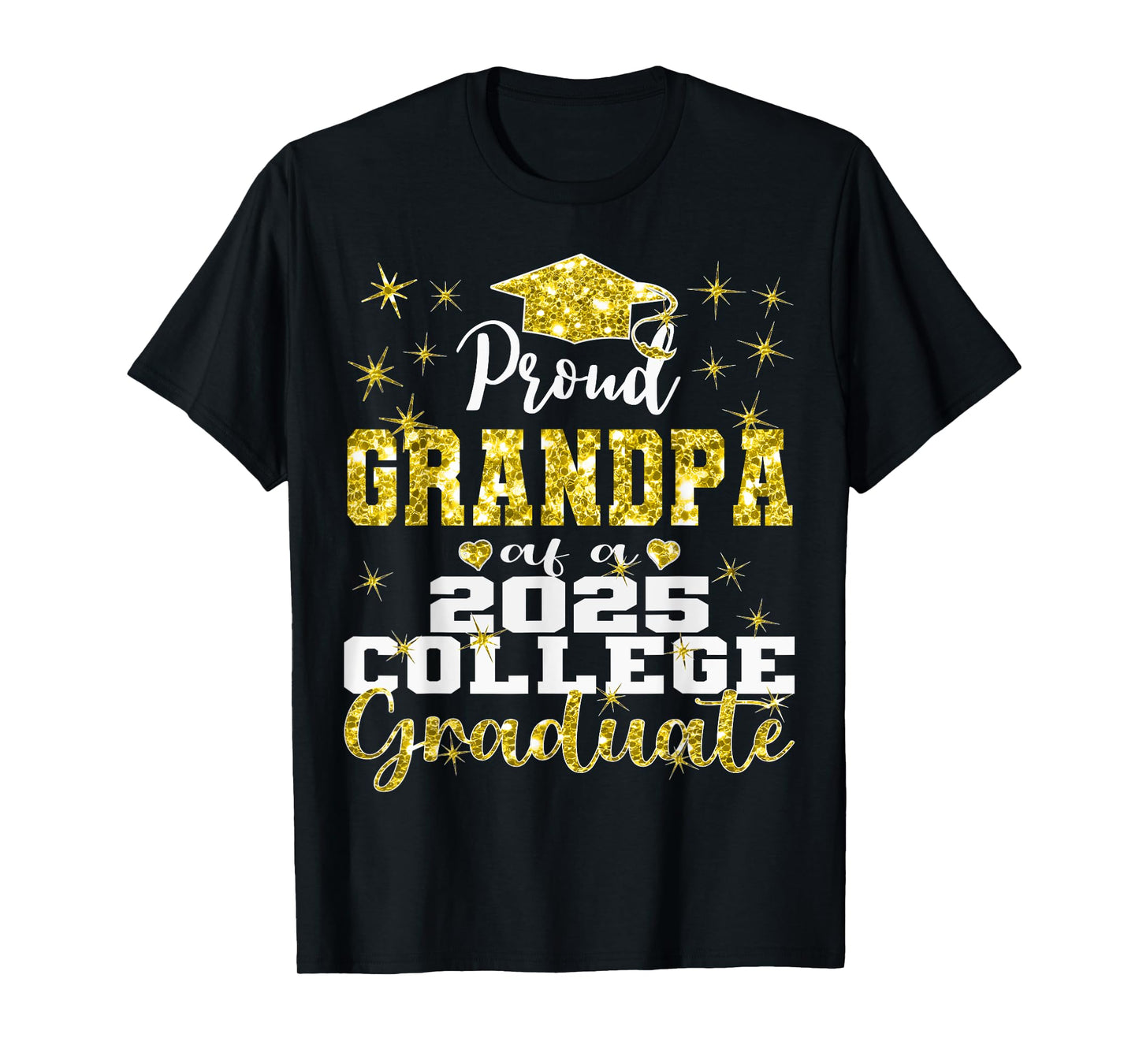 Proud Grandpa of 2025 College Graduate Family 25 Graduation T-Shirt
