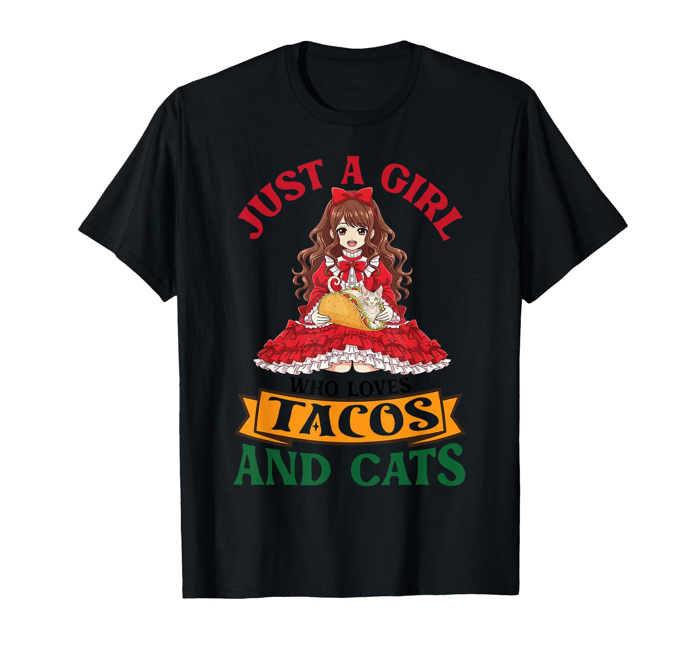 Just A Girl Who Loves Tacos and Cornish Rex Cats Mother Mom T-Shirt