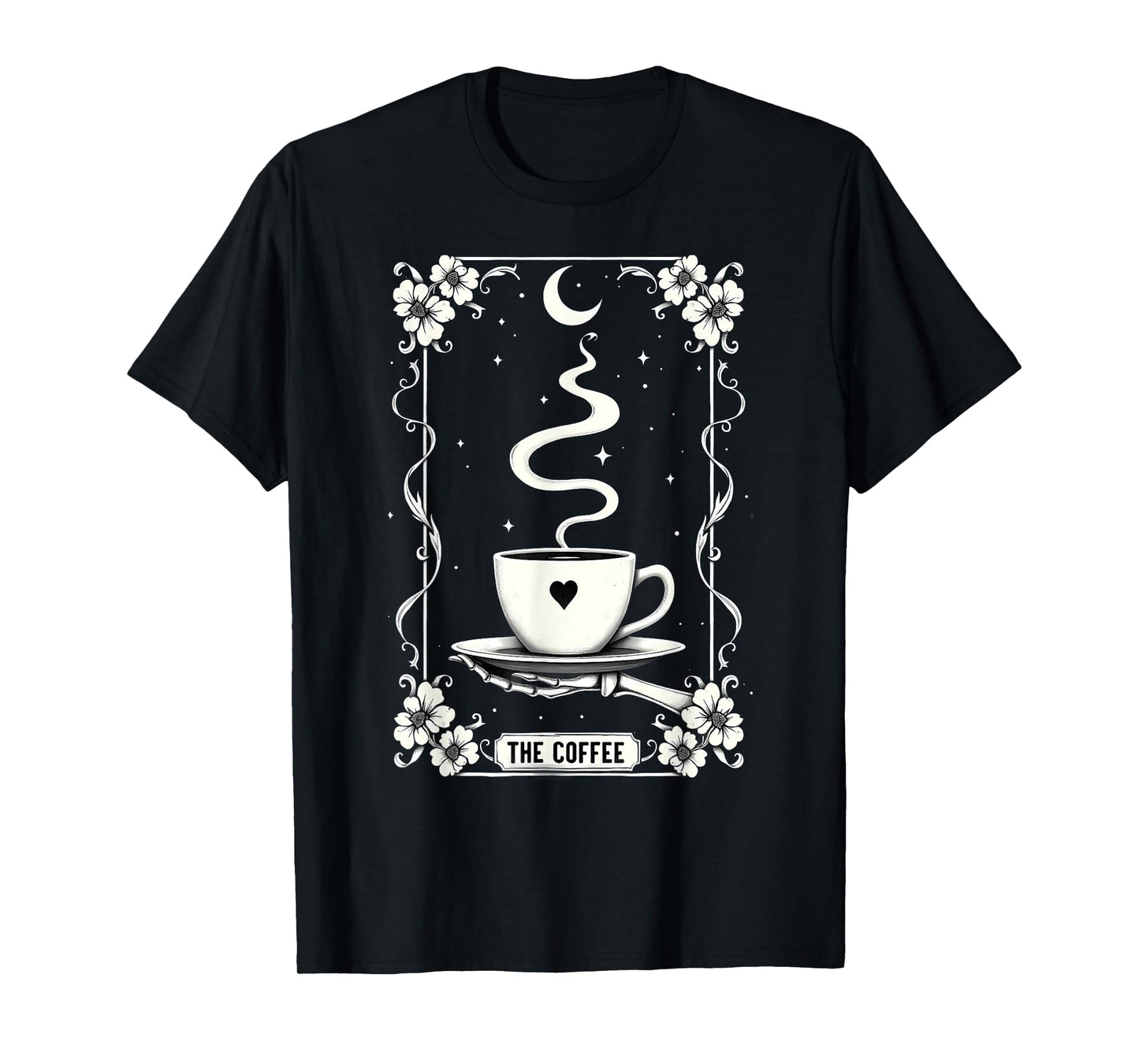 Tarot Card Skeleton The Coffee Halloween T-Shirt