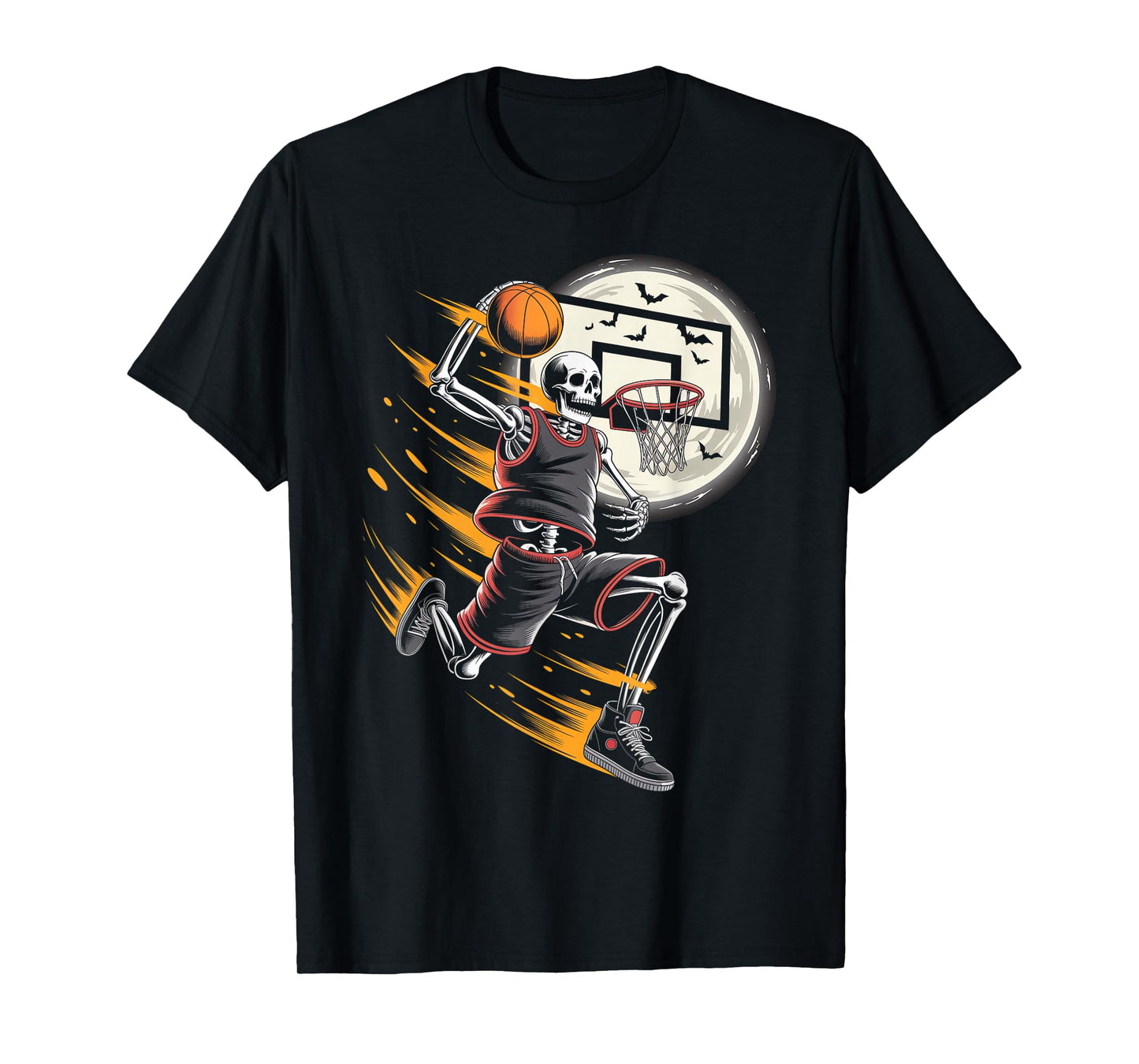 Skeleton Basketball Halloween - Spooky Season Slam Dunk T-Shirt