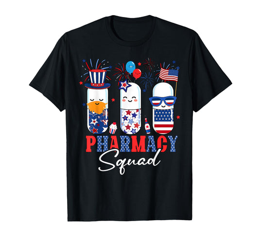 4th Of July Pharmacy Squad Pharmacy Technician Patriotic Women Men T-Shirt