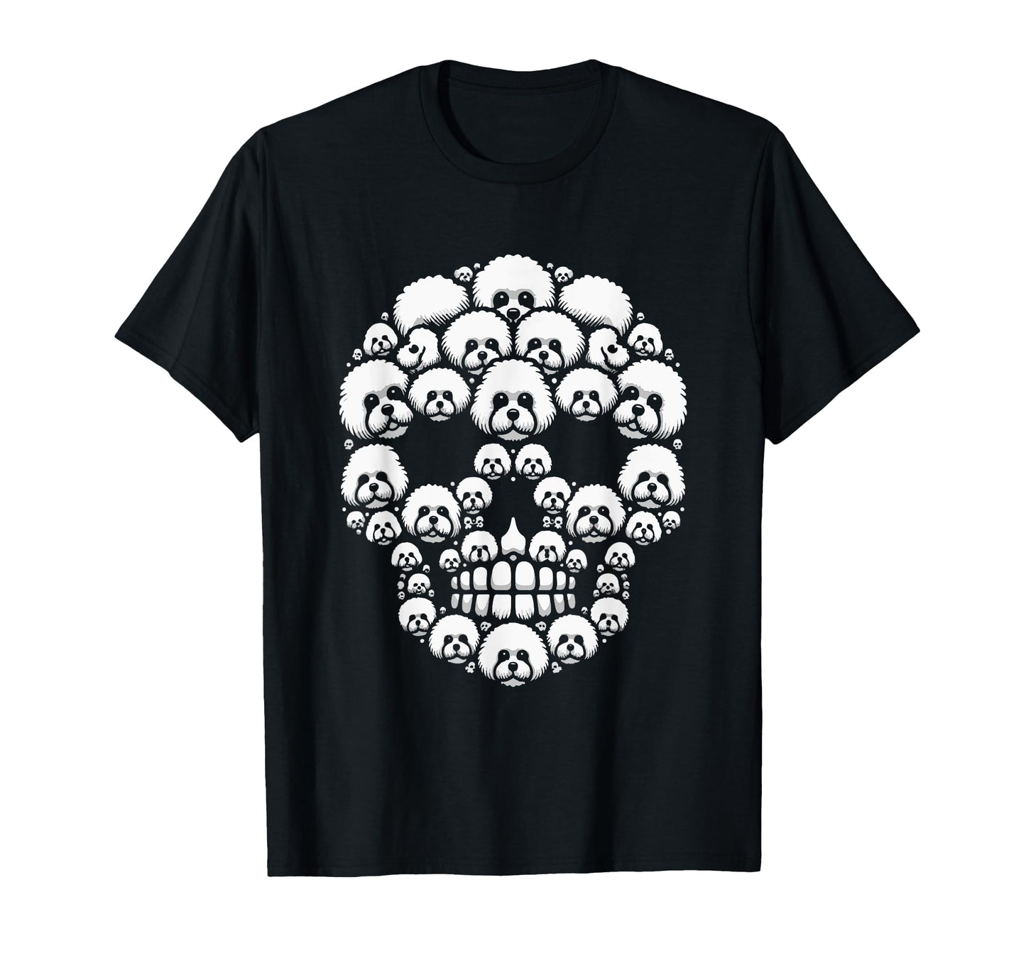 Group Bichon Frises As Halloween Skull Costume Dog Owner T-Shirt