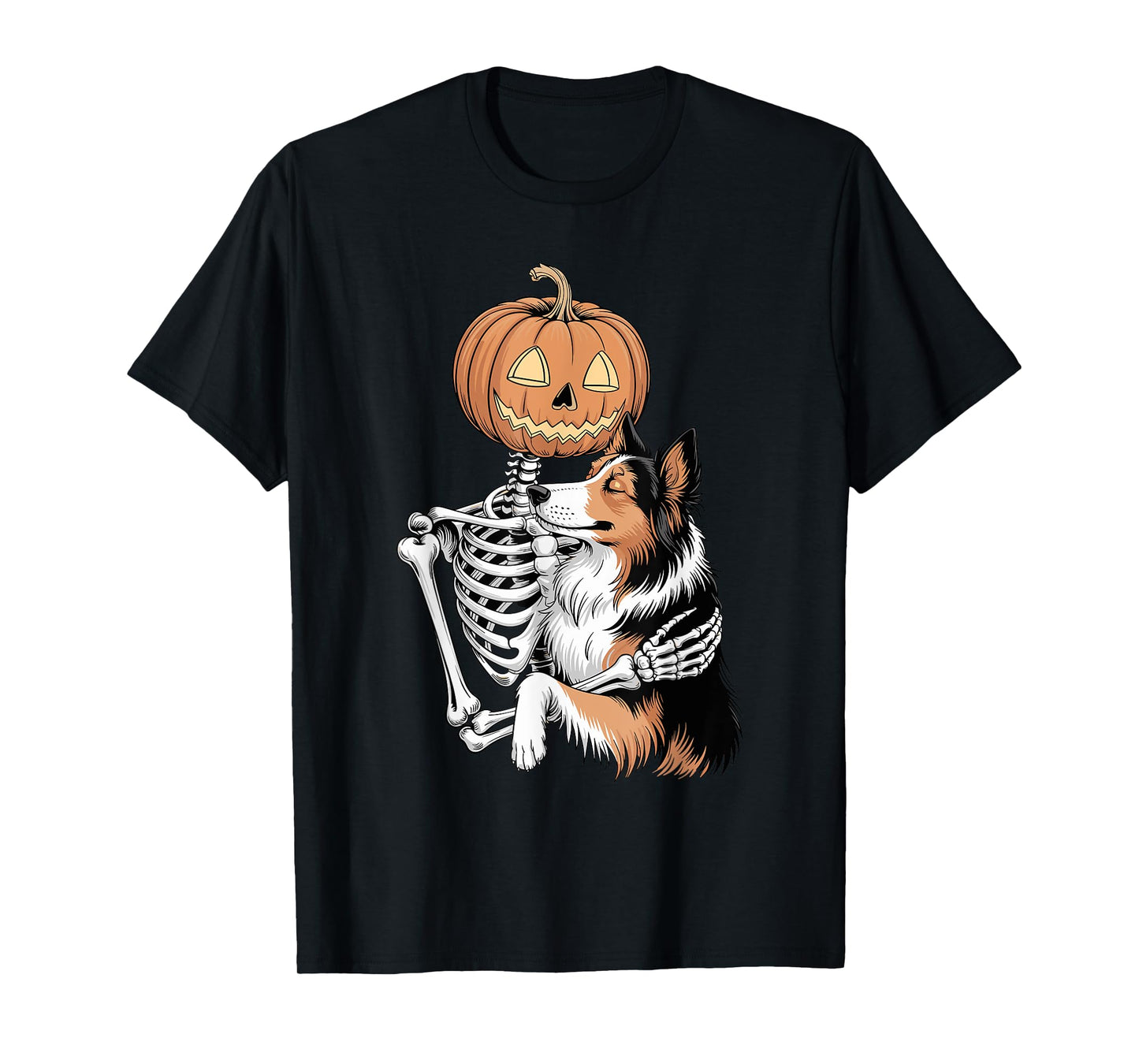 Halloween Skeleton Border Collie T-Shirt