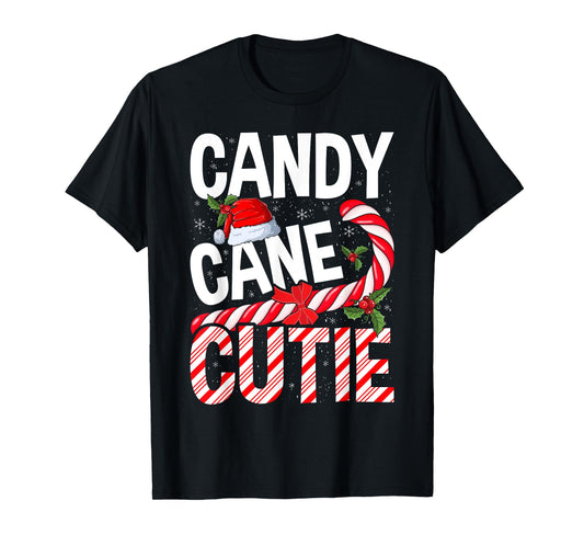Candy Cane Cutie Christmas Xmas Women Girls Kids Toddler T-Shirt