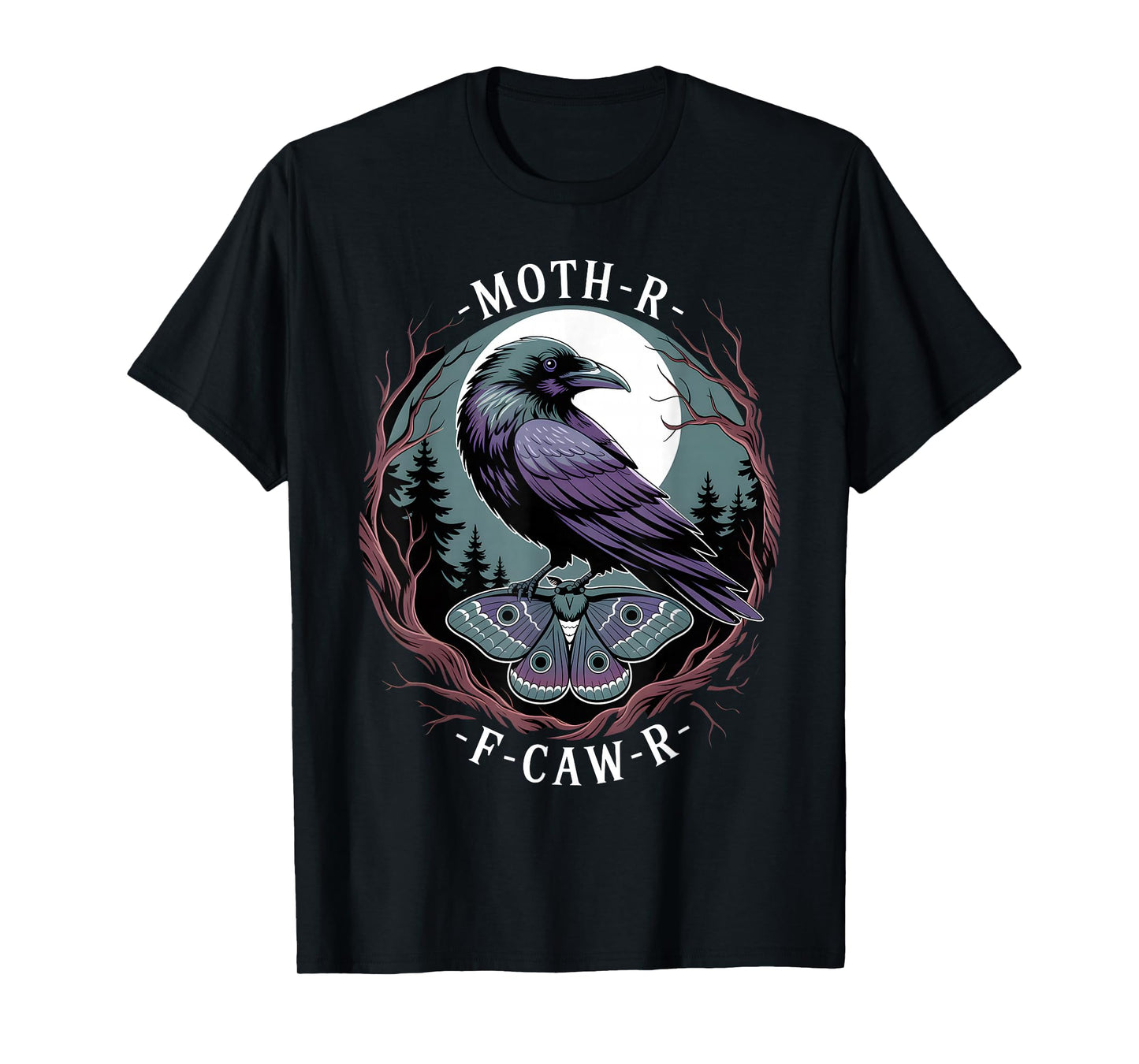Funny Crow F-Caw-F Raven Bird Gothic Halloween Party Joke T-Shirt