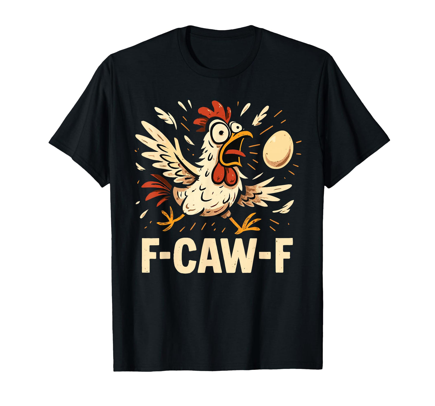 F-Caw-F Funny Halloween Chicken Gothic Design T-Shirt