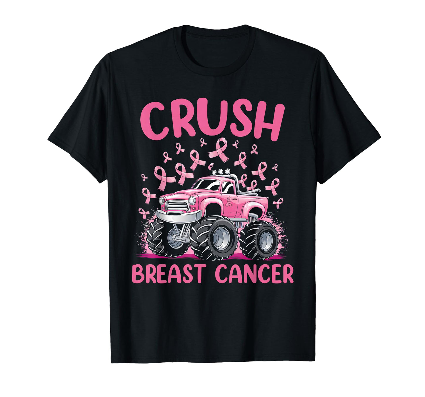 Crush Breast Cancer Awareness Truck pink for kids T-Shirt