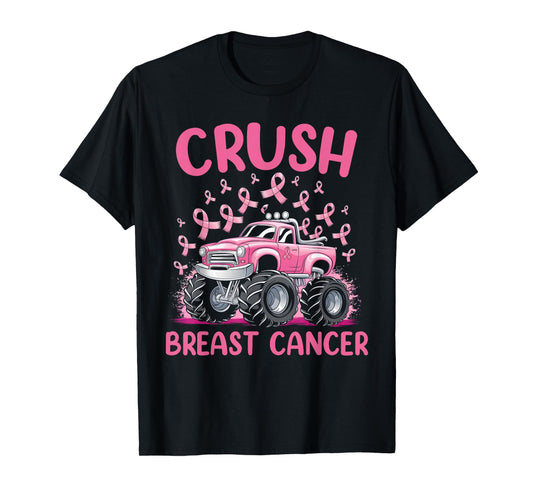 Crush Breast Cancer Awareness Truck pink for kids T-Shirt