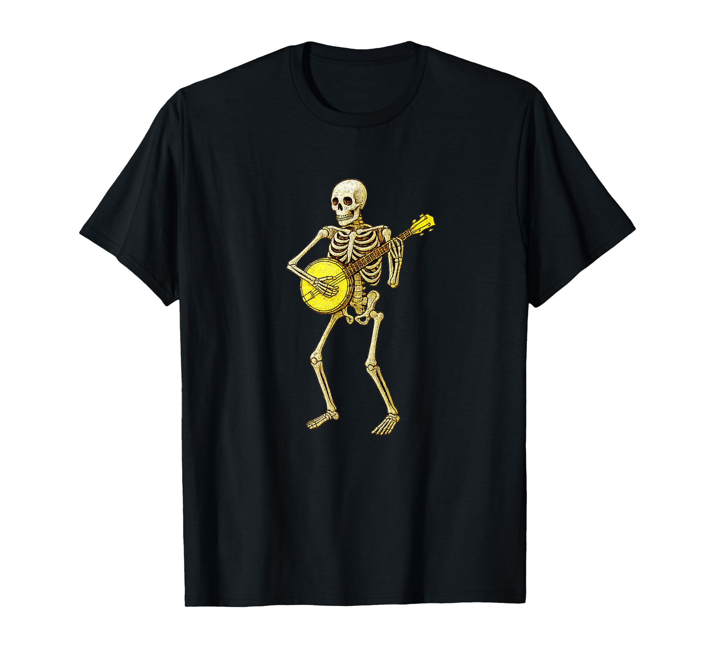 Skeleton Playing Banjo - Bluegrass Country Jazz Folk Music T-Shirt