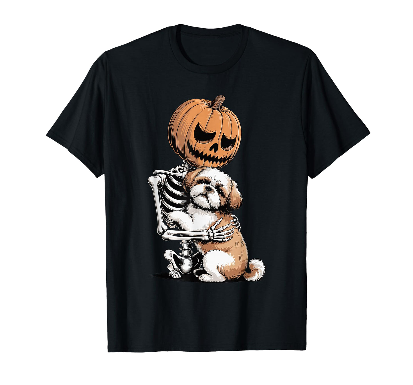Halloween Skeleton Shih Tzu Shih Tzus T-Shirt