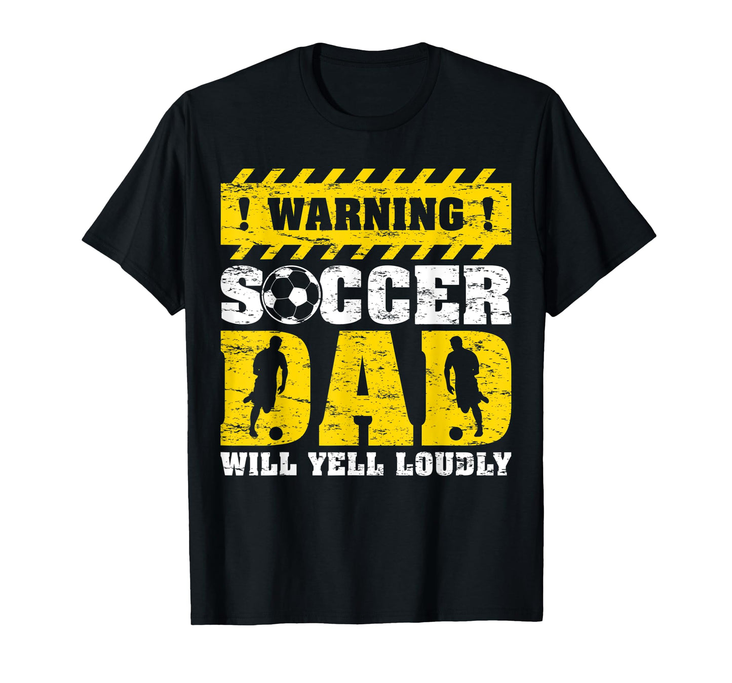 Mens Vintage Warning Will Yell Loudly Soccer Dad Father's Day T-Shirt