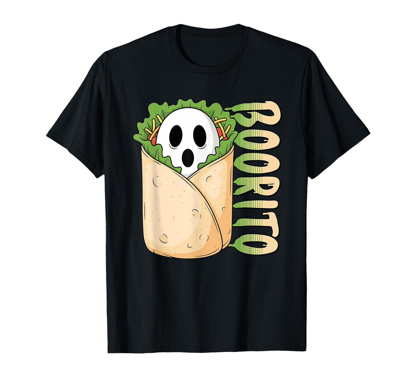 Boorito Ghost Boo Burrito Fun Halloween Mexican Food Lovers T-Shirt