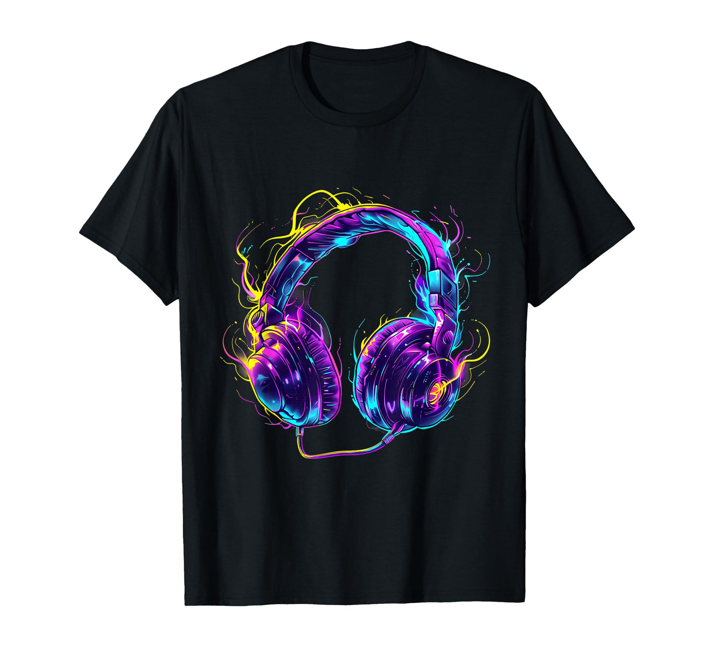 Headphones Music DJ Music Lover Beatmaker Techno Artwork T-Shirt