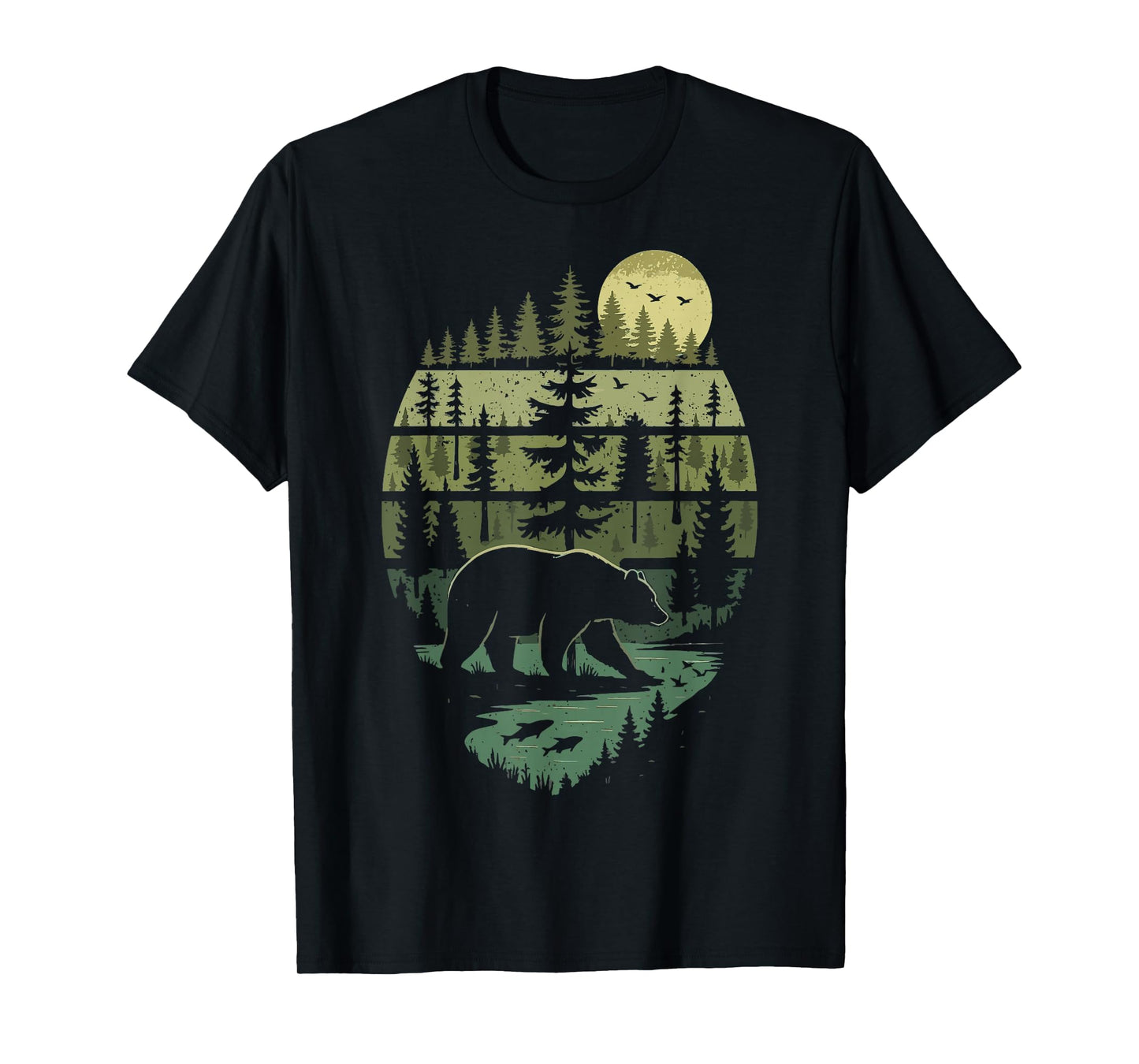 Nature Bear Forest Retro Nature T-Shirt