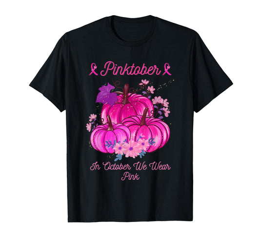 PINKTOBER Pink October Breast Cancer Awareness Ribbon Tee T-Shirt