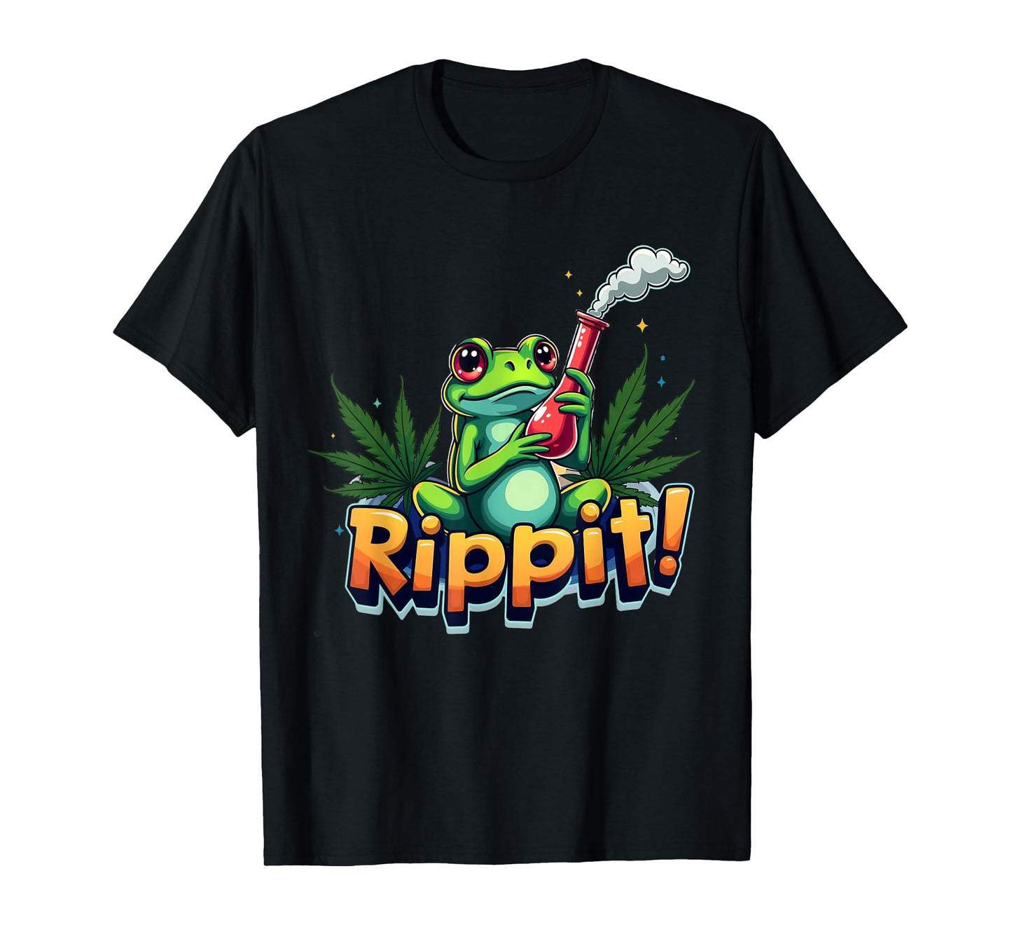 Rippit! Marijuana Bong Smoking Tree Frog T-Shirt