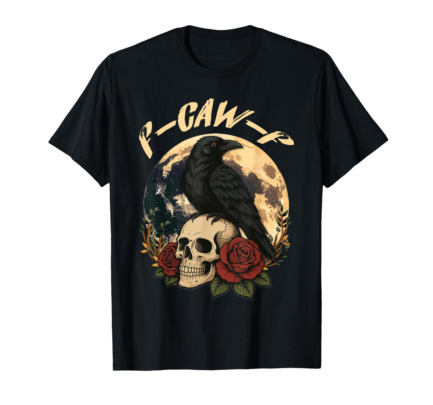 Funny F Caw F Raven Bird Saying Graphic F-Caw-F Black Crow T-Shirt