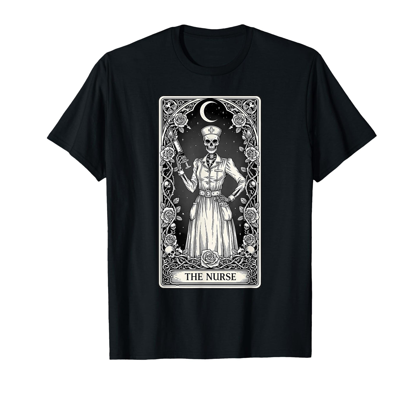 The Nurse Skeleton Tarot Card T-Shirt