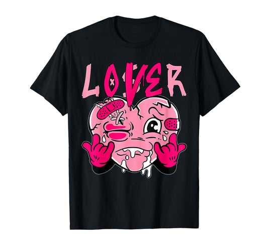 Pink Loser Lover Pink Drip Heart Matching Tee For Men Women T-Shirt