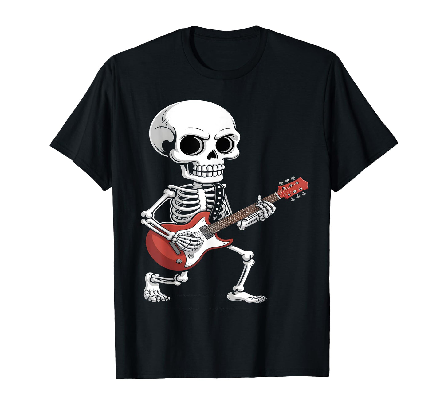 Rock Guitar Skeleton Halloween Costume T-Shirt