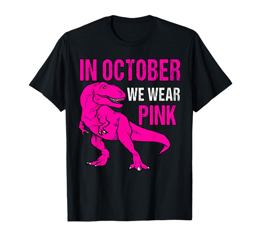In October We Wear Pink Breast Cancer Awareness Kids Boys T-Shirt