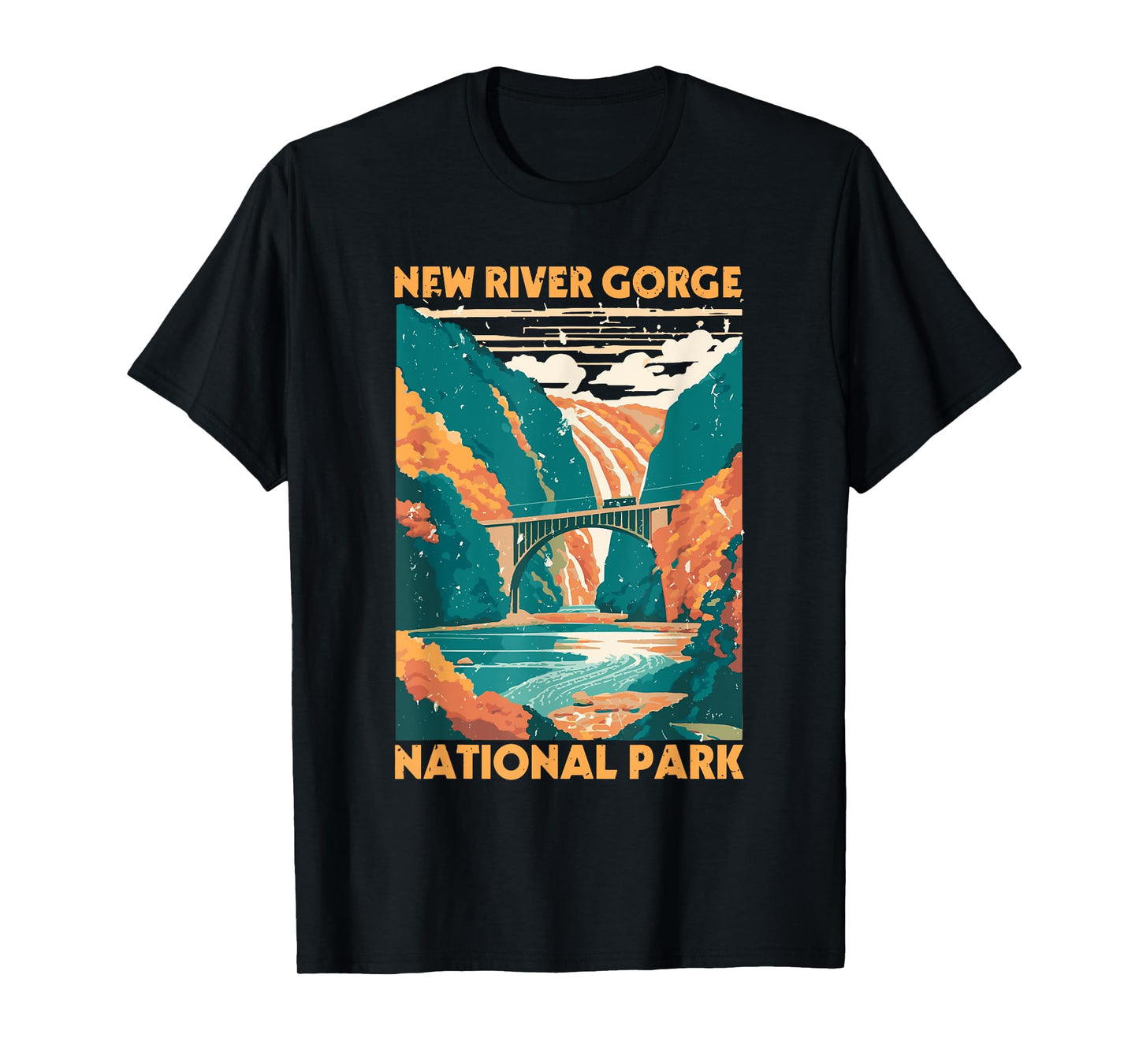 Vintage New River Gorge National Park West Virginia Travel T-Shirt