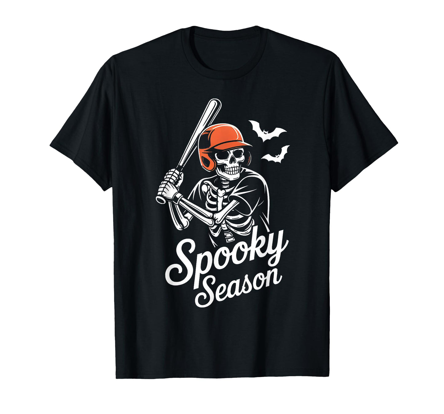Spooky Season Baseball Skeleton Halloween Costume Funny T-Shirt