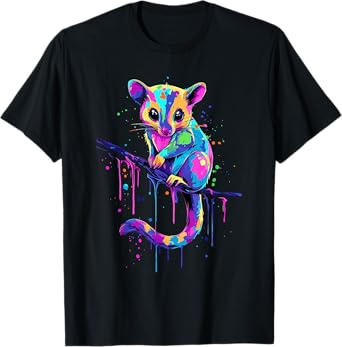 Sugar Glider Lovers Colorful Splash Art Sugar Glider T-Shirt