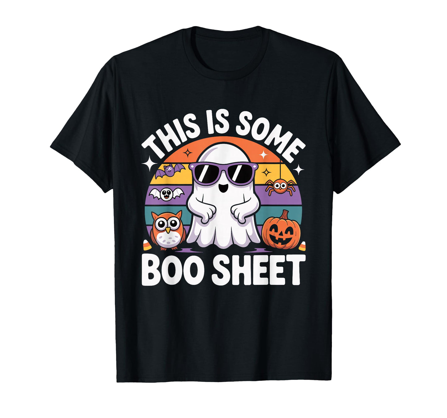 Retro Halloween Costume This is Boo Sheet Ghost Men Women T-Shirt
