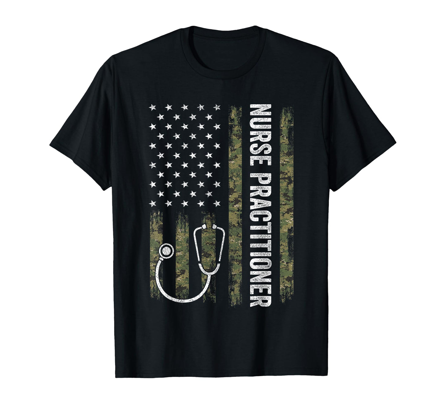 Nursing Shirts For Women Men, Nurse Practitioner USA Flag T-Shirt